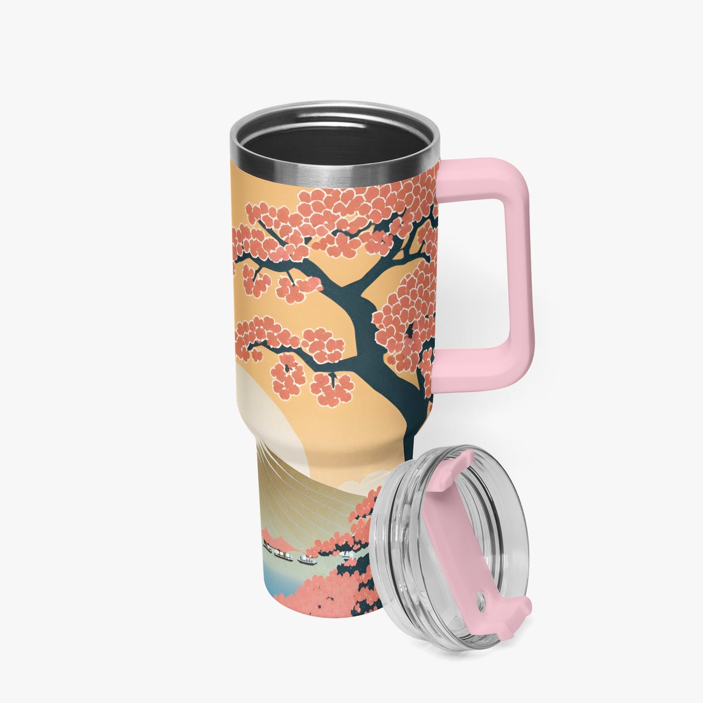 Radiant Dawn Tumbler Cup Pink Handle