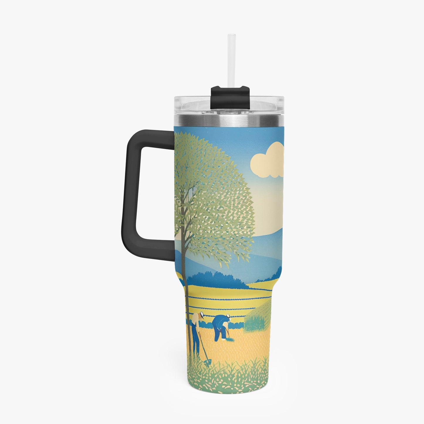 Golden Fields Tumbler Cup Black Handle