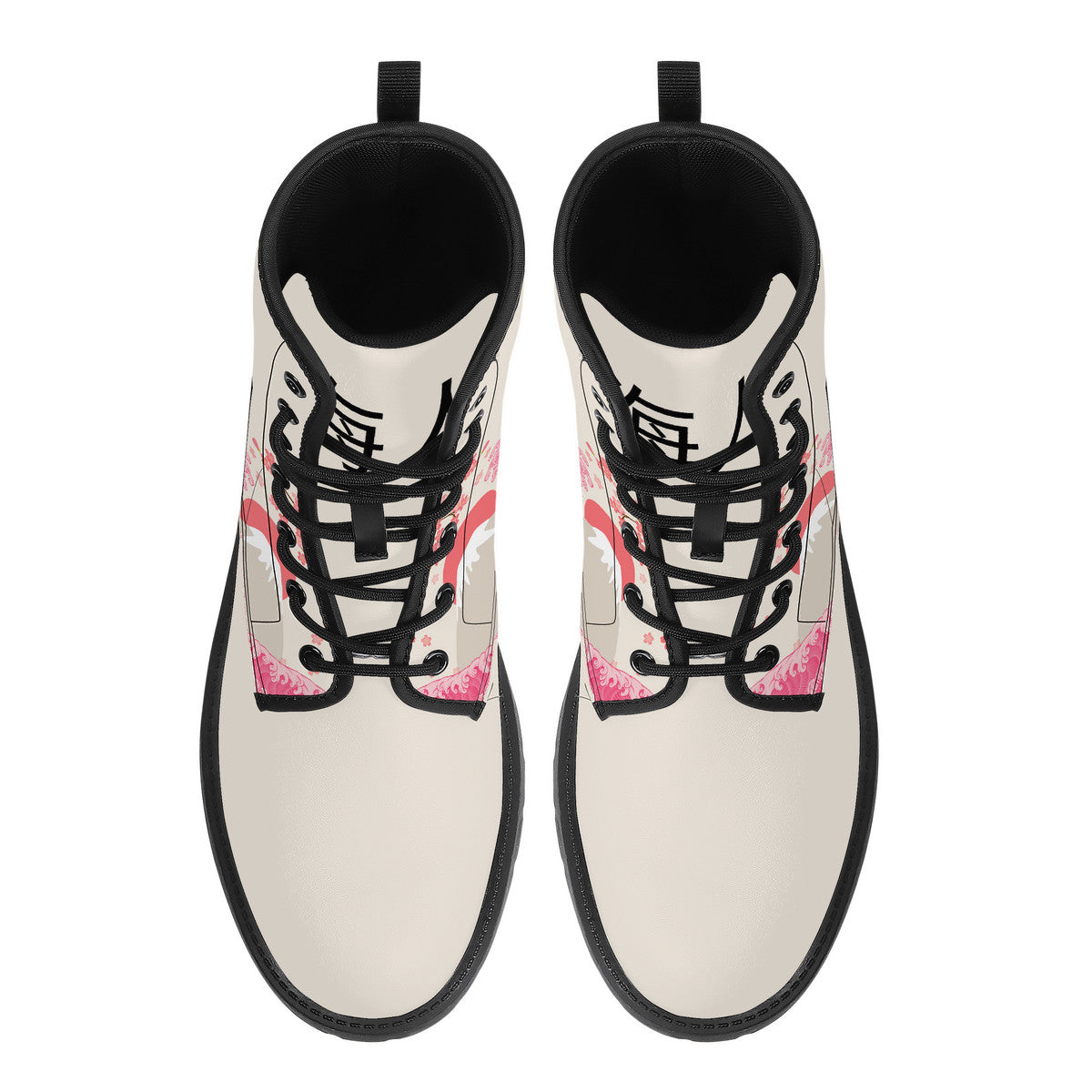 The Pink Great Wave Vegan Leather Boots
