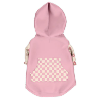 Pink Cherry Blossom Athletic Dog Zip-Up Hoodie