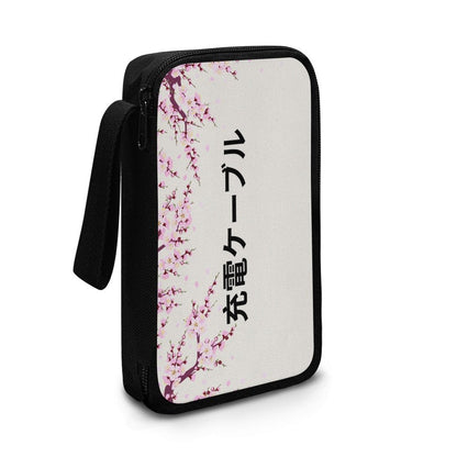 Cherry Blossom Japanese Kanji Tech Pouch - 
