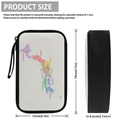 Japan Regions Map Travel Tech Pouch - 