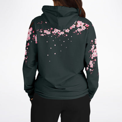 Dark Grey Cherry Blossom Hoodie