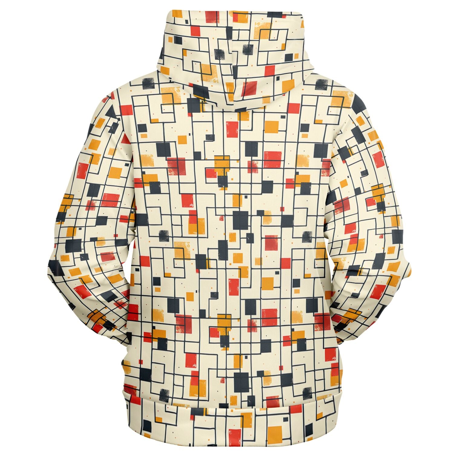 Chokaku Scattered Grid Zip-Up Hoodie – Kaito Japan Design