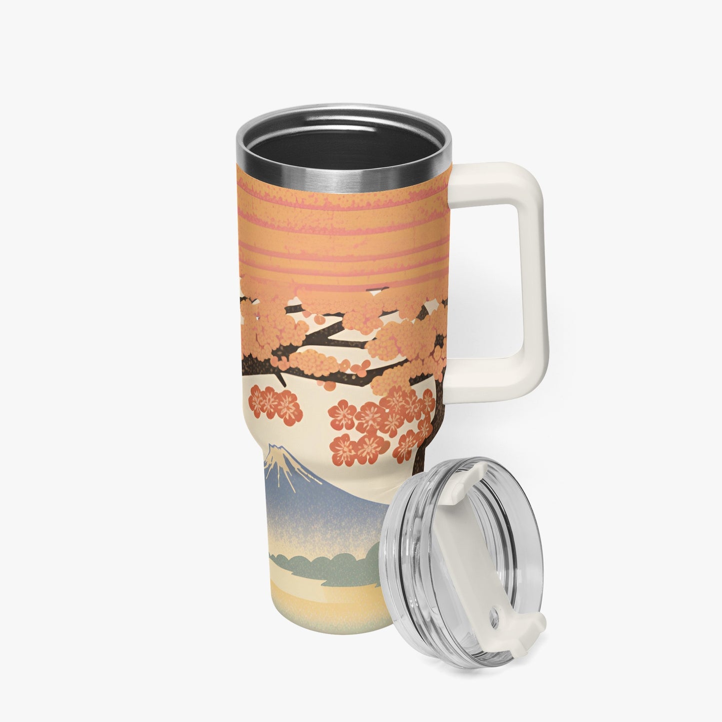 Sakura Sunrise Tumbler Cup White Handle