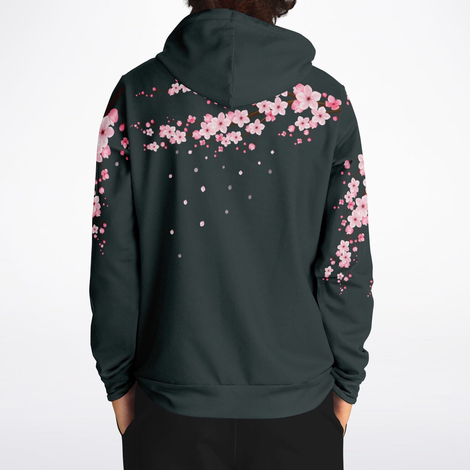 Dark Grey Cherry Blossom Hoodie