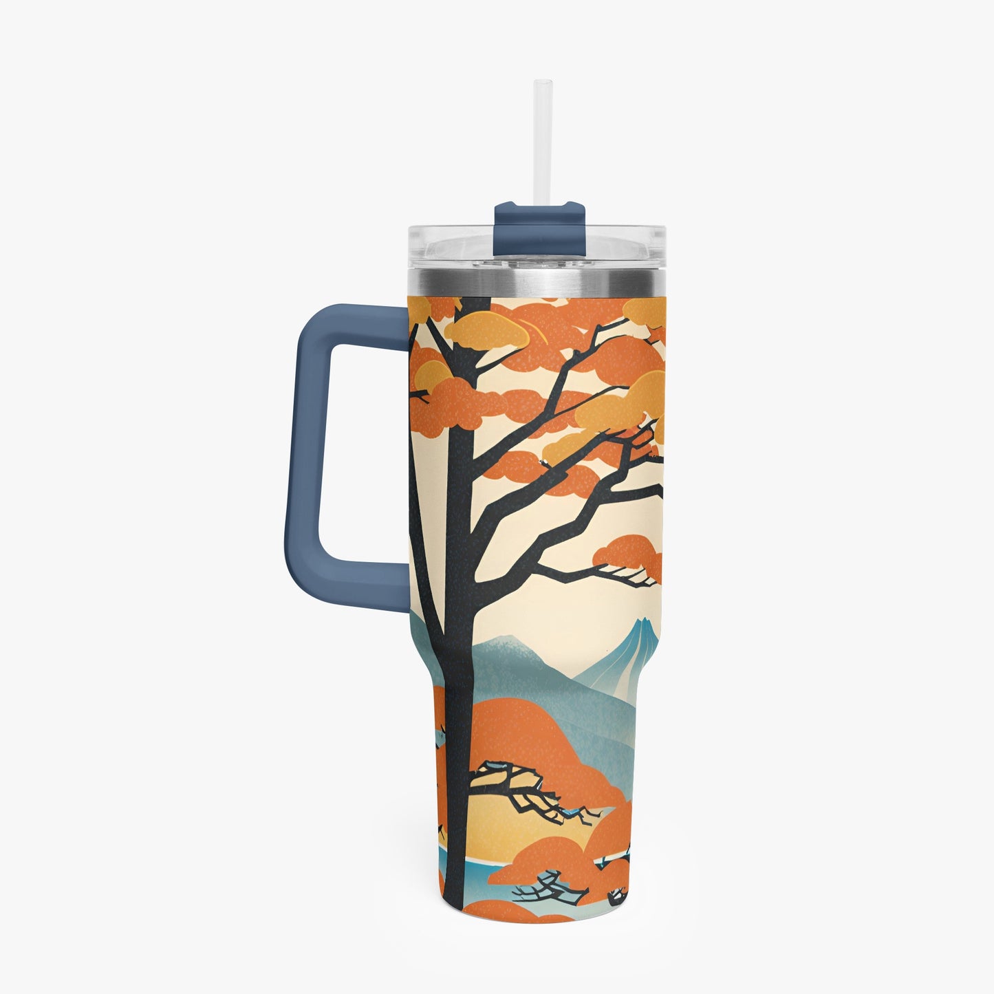 Autumn Majesty Tumbler Cup Blue Handle