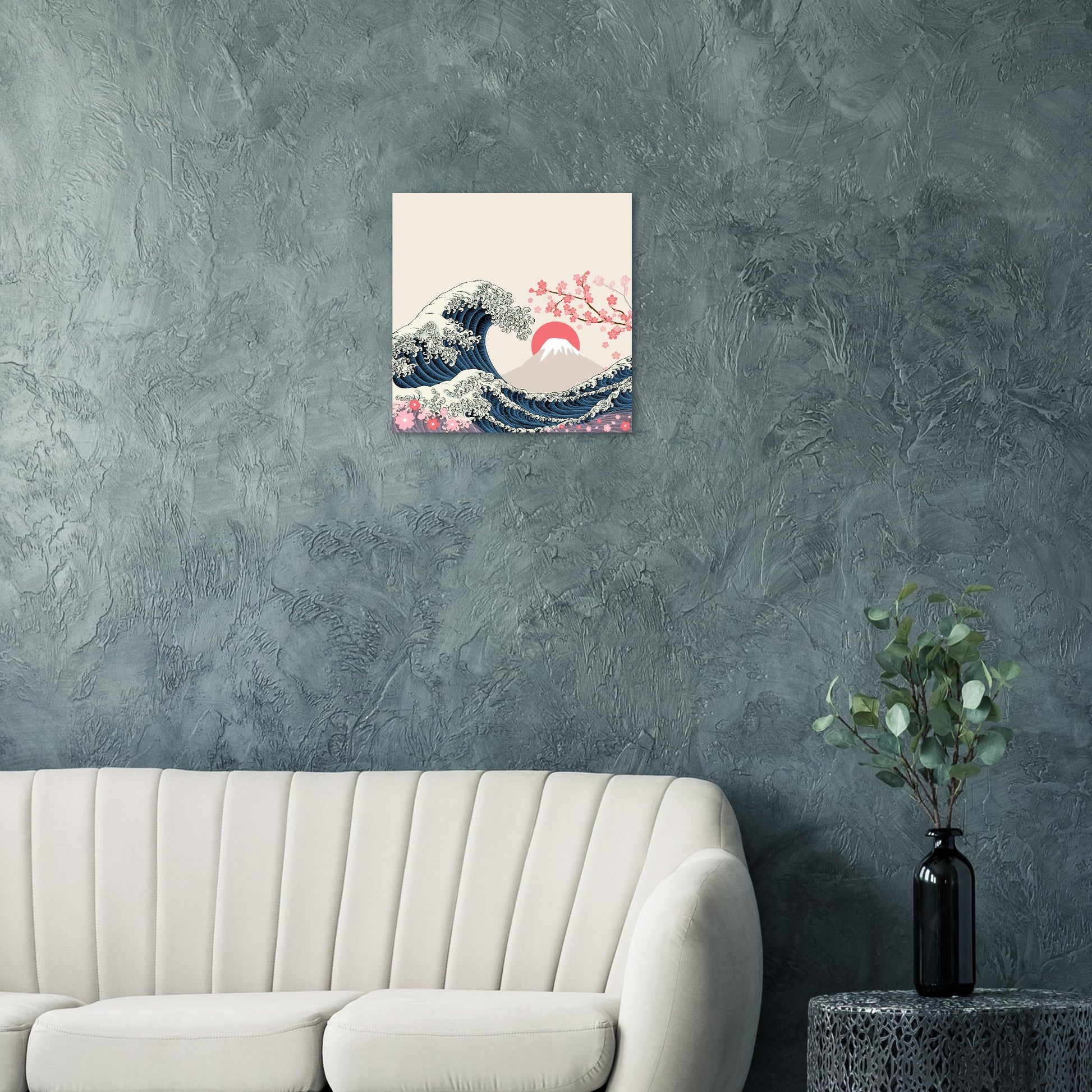 The Great Wave and Sakura Matte Paper Poster