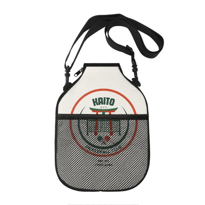 Small bag with a mesh pocket and 'Kaito' branding on a white background