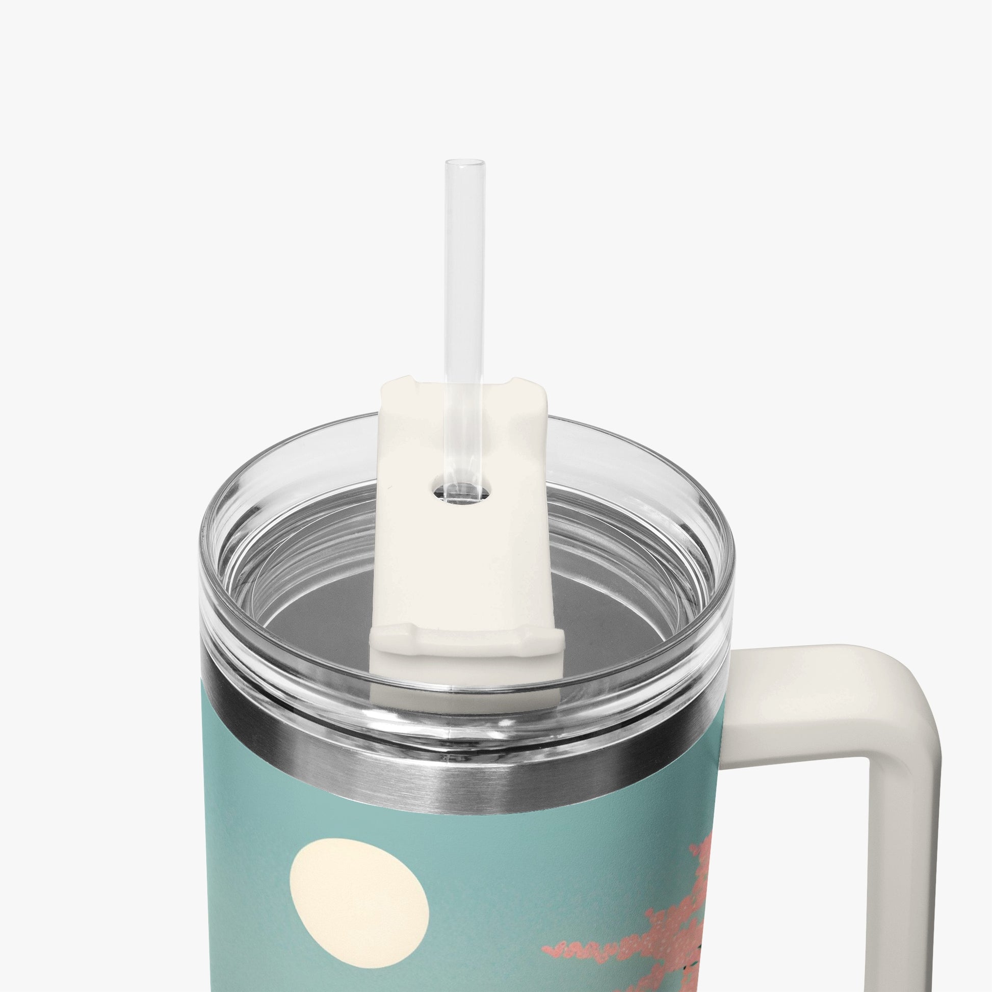 Moonlit Fuji Tumbler Cup White Handle