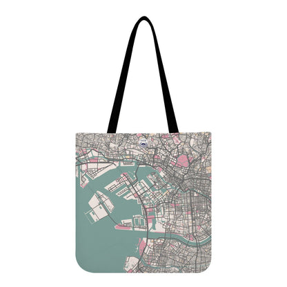 Pastel Tokyo - inspired Map Tote Bag - 