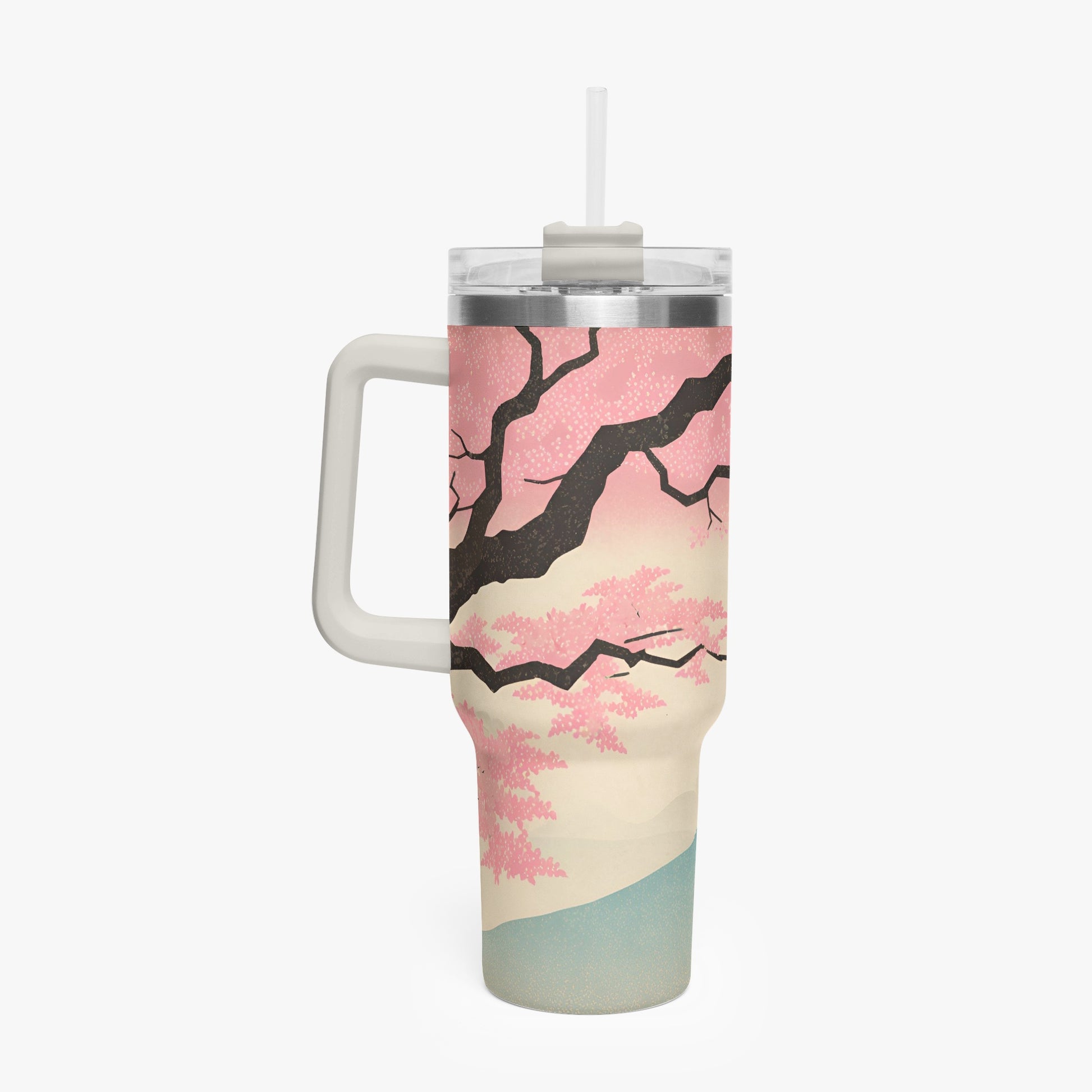 Fuji Dreams Car Tumbler Cup White Handle