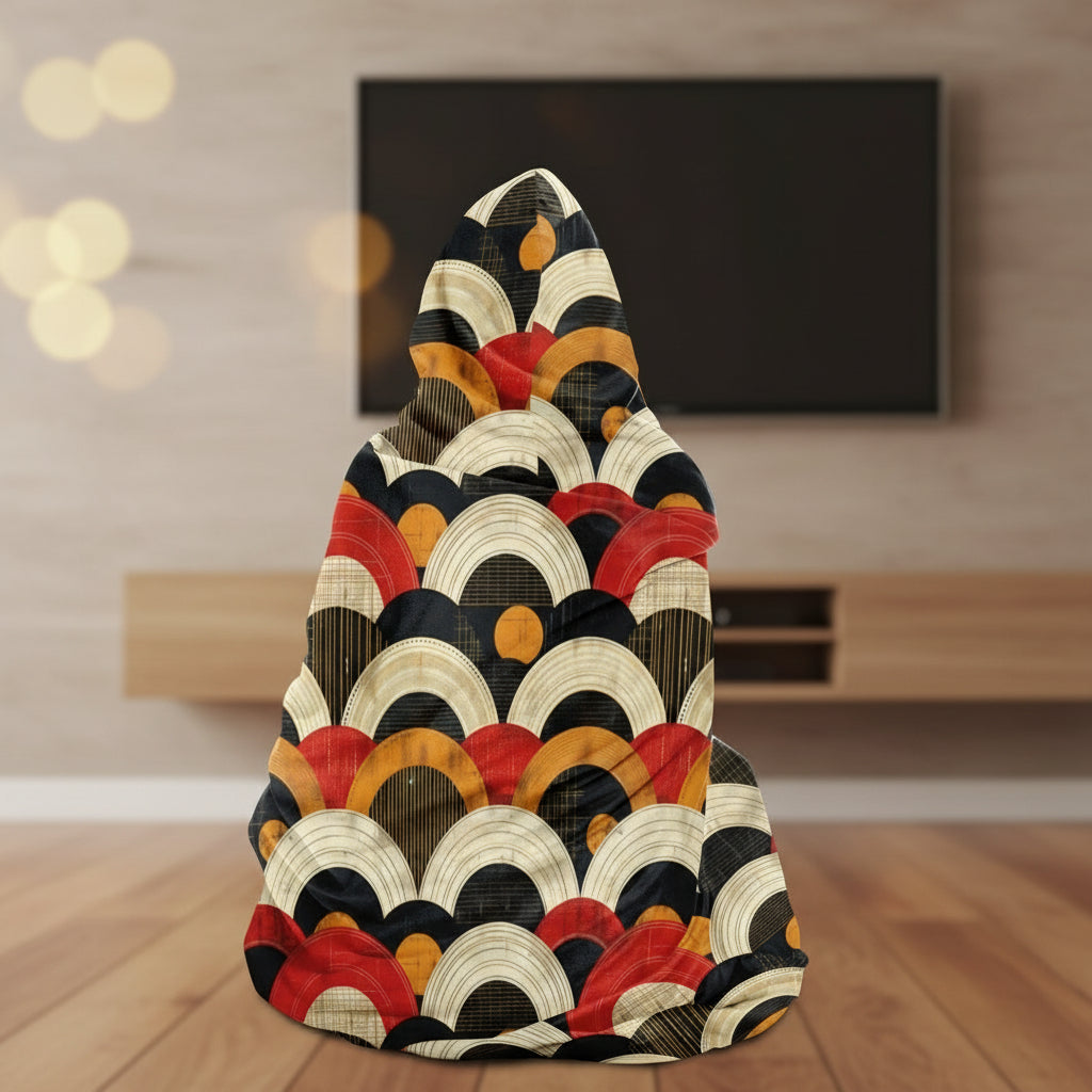 Decorative pillow with geometric pattern on a white background