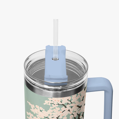 Spring Moon Tumbler Cup light blue Handle