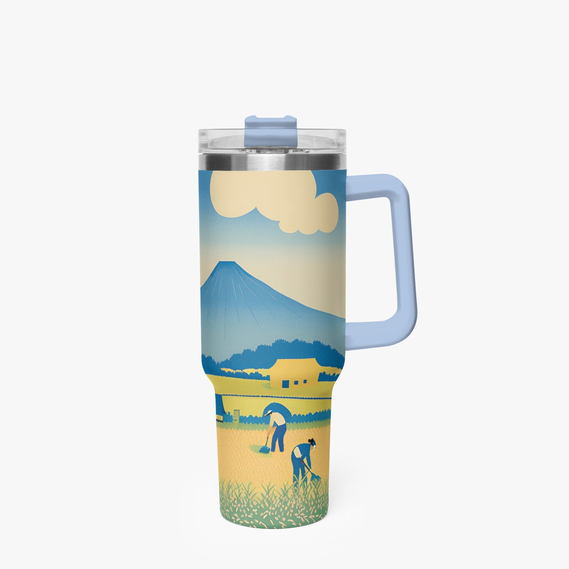 Golden Fields Tumbler Cup light blue Handle