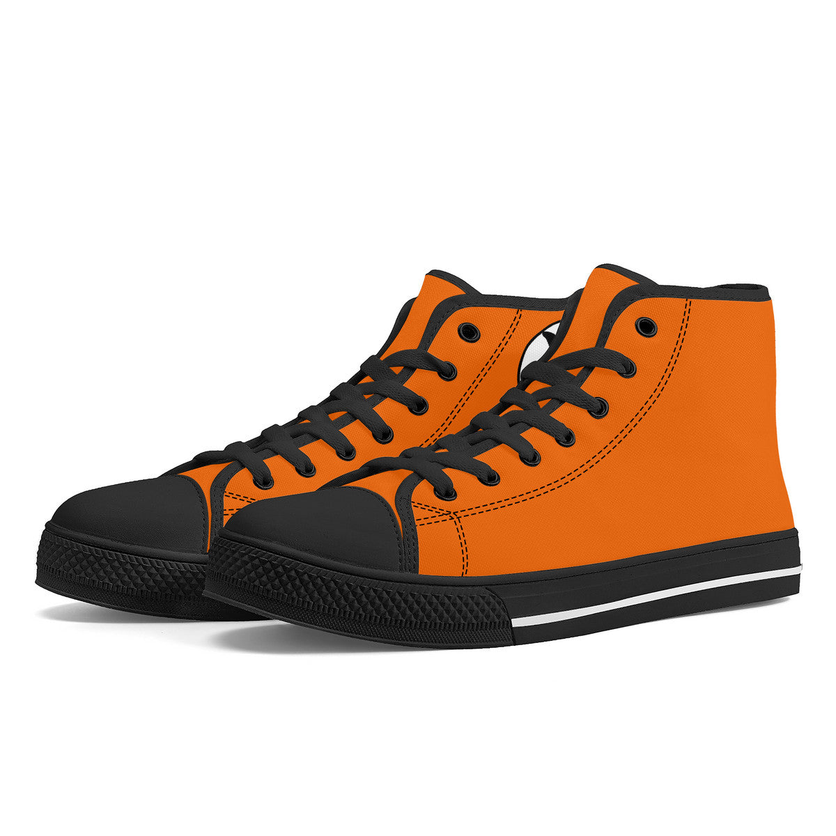 Orange Dragon Ball High-Top Canvas Shoes topside view