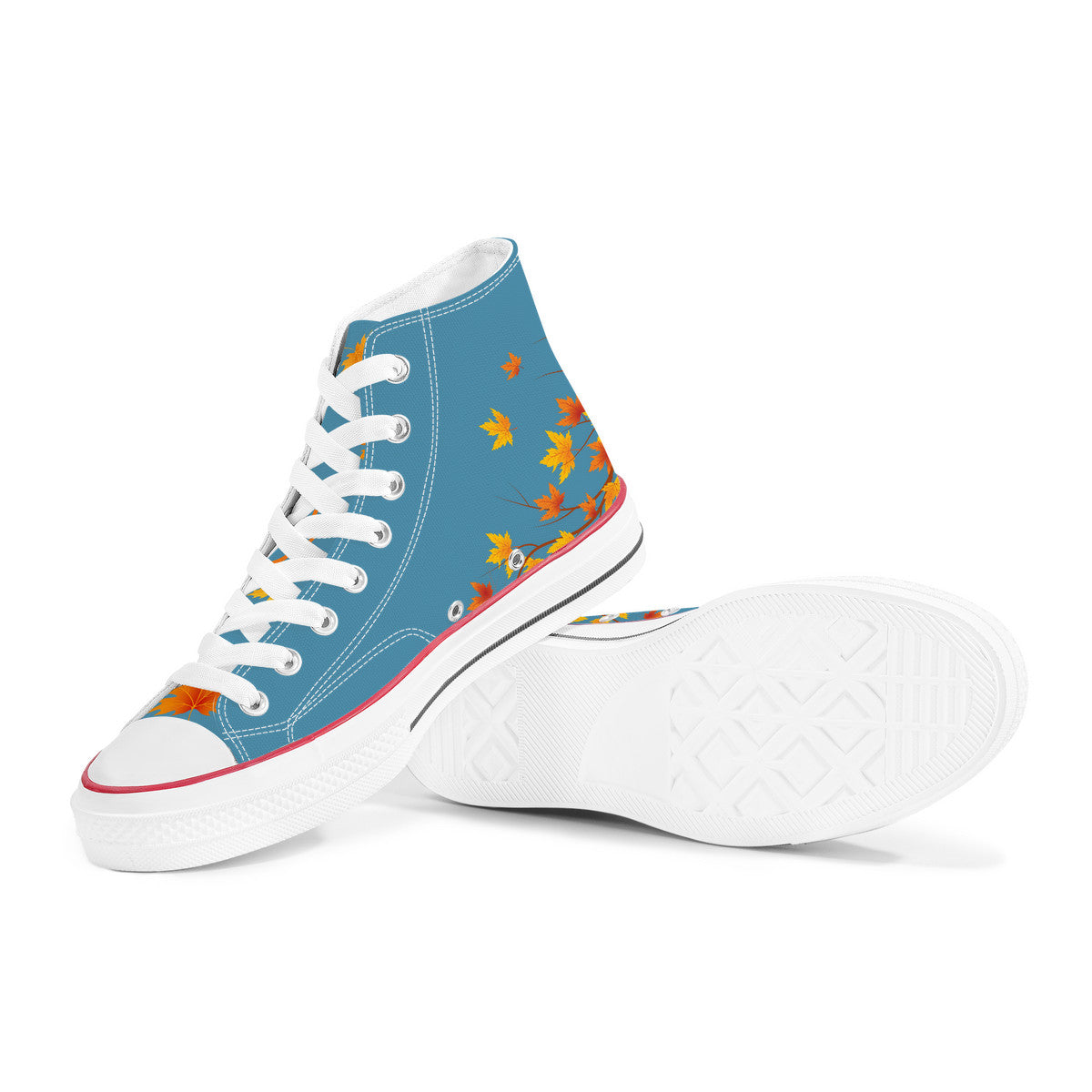 Blue Aki High Top Canvas Shoes