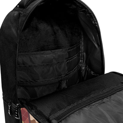 Kuma Bear Laptop Backpacks inside patchwork