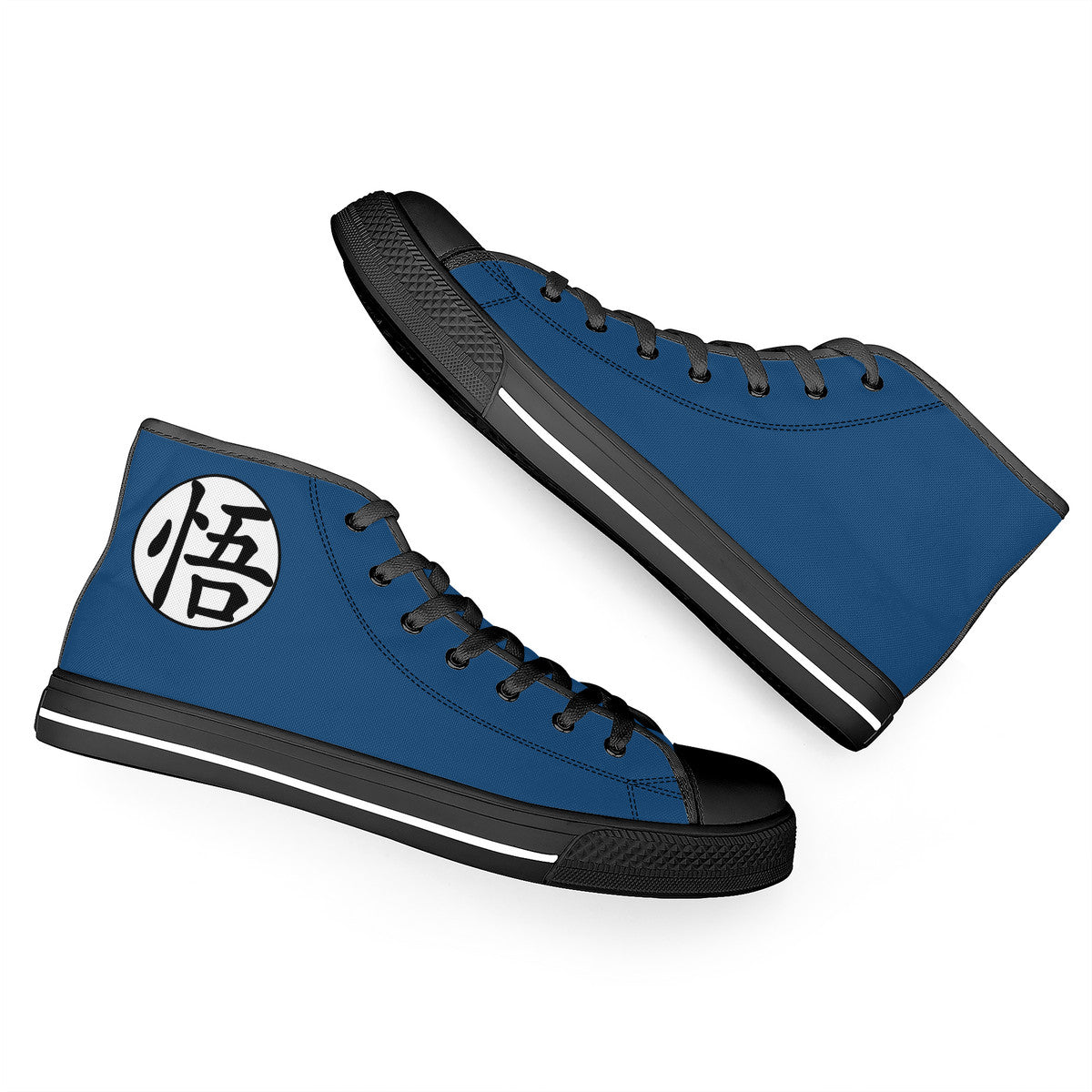 Blue Dragon Ball High-Top Canvas Shoes topside view