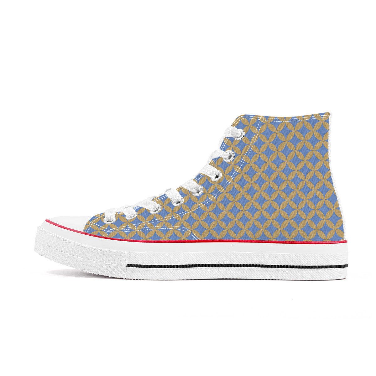 Yūrakuchō Line High Top Canvas Shoes - Blue and Gold