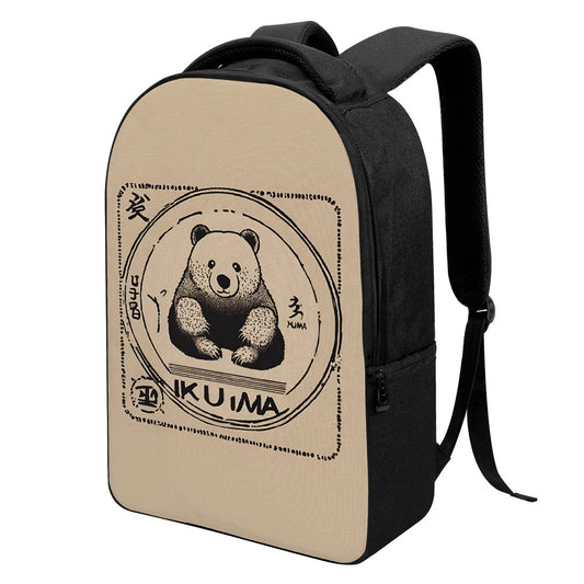 Kuma Bear Laptop Backpacks side plain