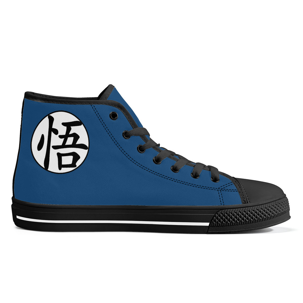 Blue Dragon Ball High-Top Canvas Shoes side view