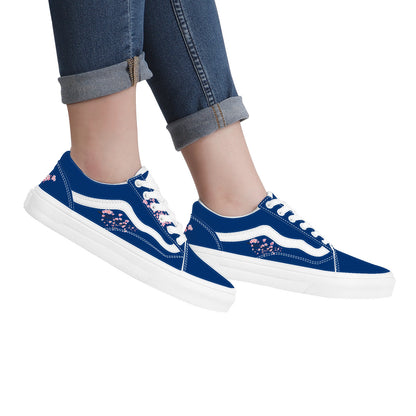 Indigo Blue Low Top Flat Sneaker