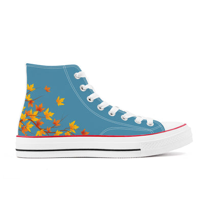 Blue Aki High Top Canvas Shoes