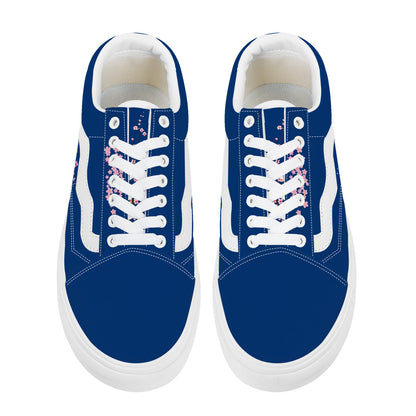 Indigo Blue Low Top Flat Sneaker