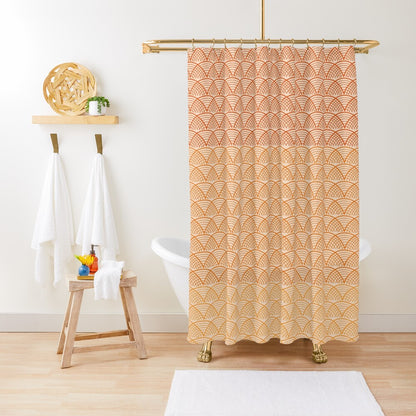 Mandarine Wave Shower Curtains