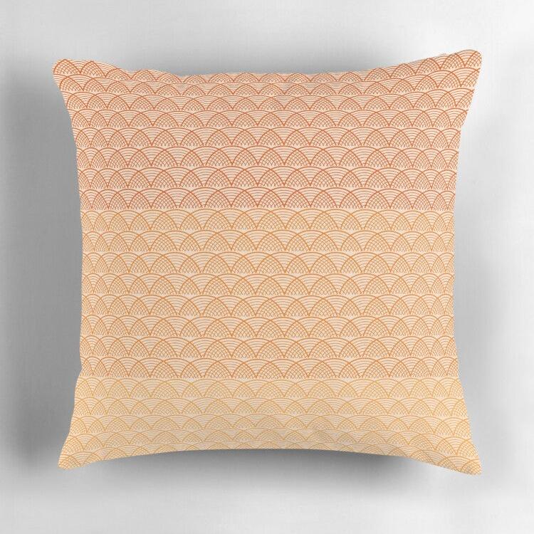 Mandarine Wave Throw Pillow