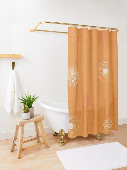 Chrysanthemum Autumn Bloom Shower Curtain