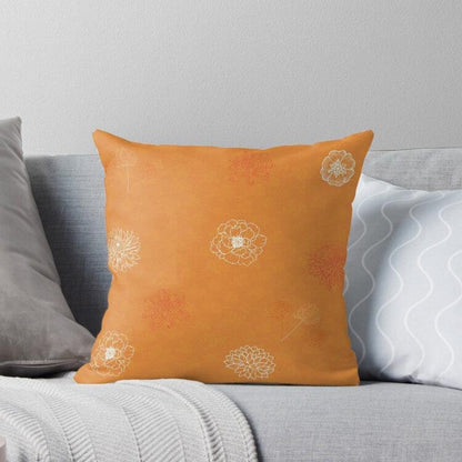 Chrysanthemum Autumn Bloom Throw Pillow