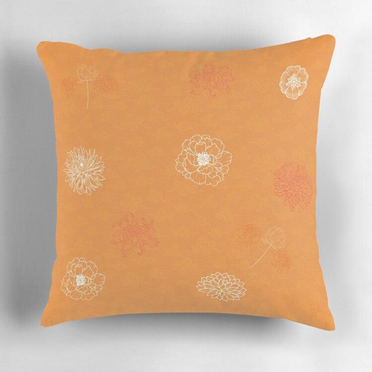 Chrysanthemum Autumn Bloom Throw Pillow