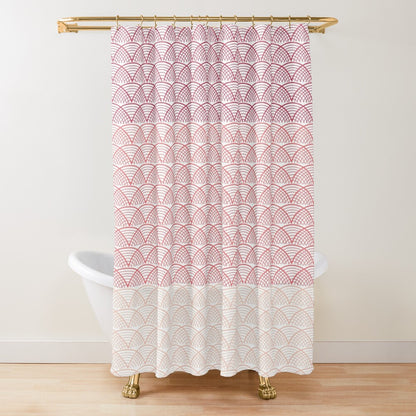 Kawaii Pink Wave Shower Curtain