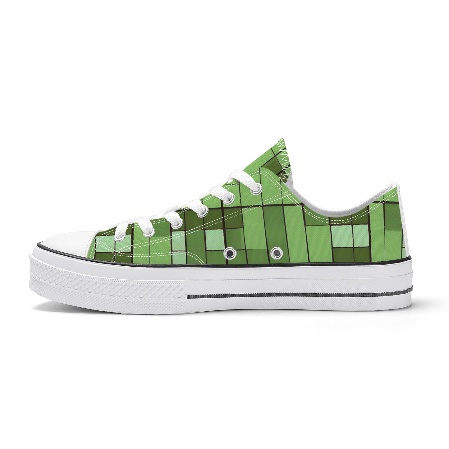 Green Tokyo Street Low Top Canvas Converse Style Shoes
