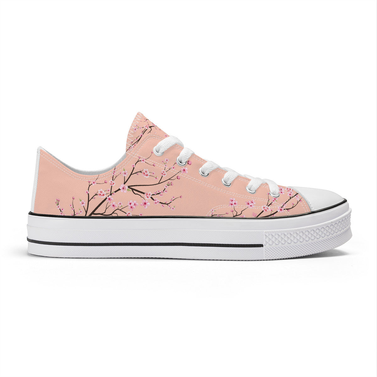 Soft Peach Sakura Classic Low Top Canvas Shoes Women US5.5 EU36