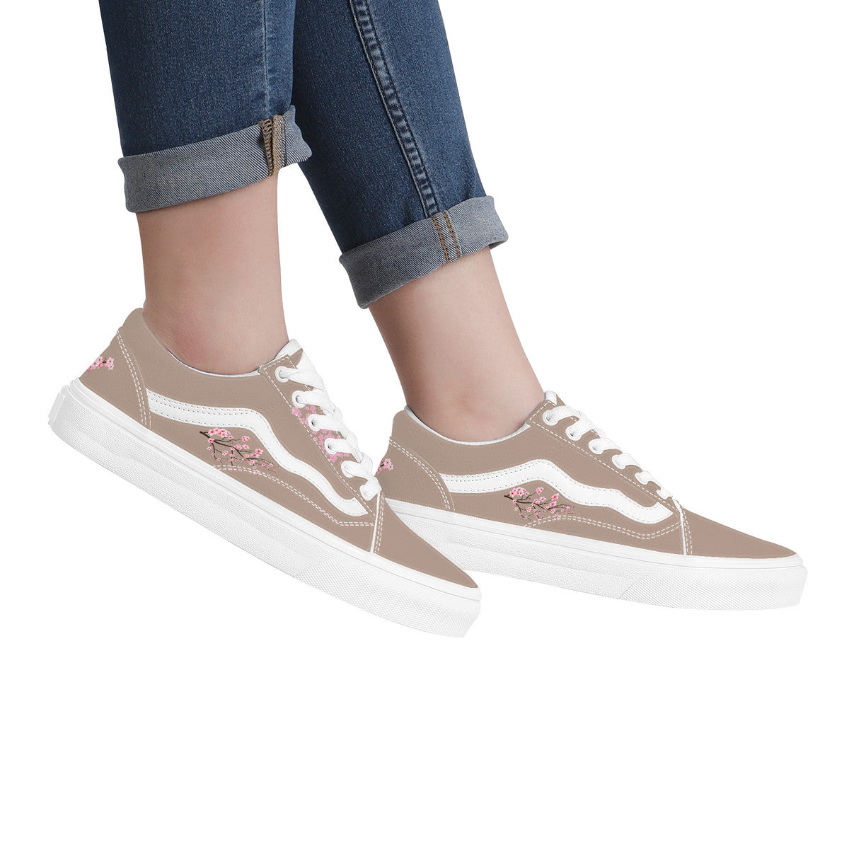 Brown Mouse Low Top Flat Sneaker