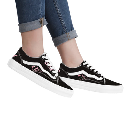 Black Night Low Top Flat Sneaker