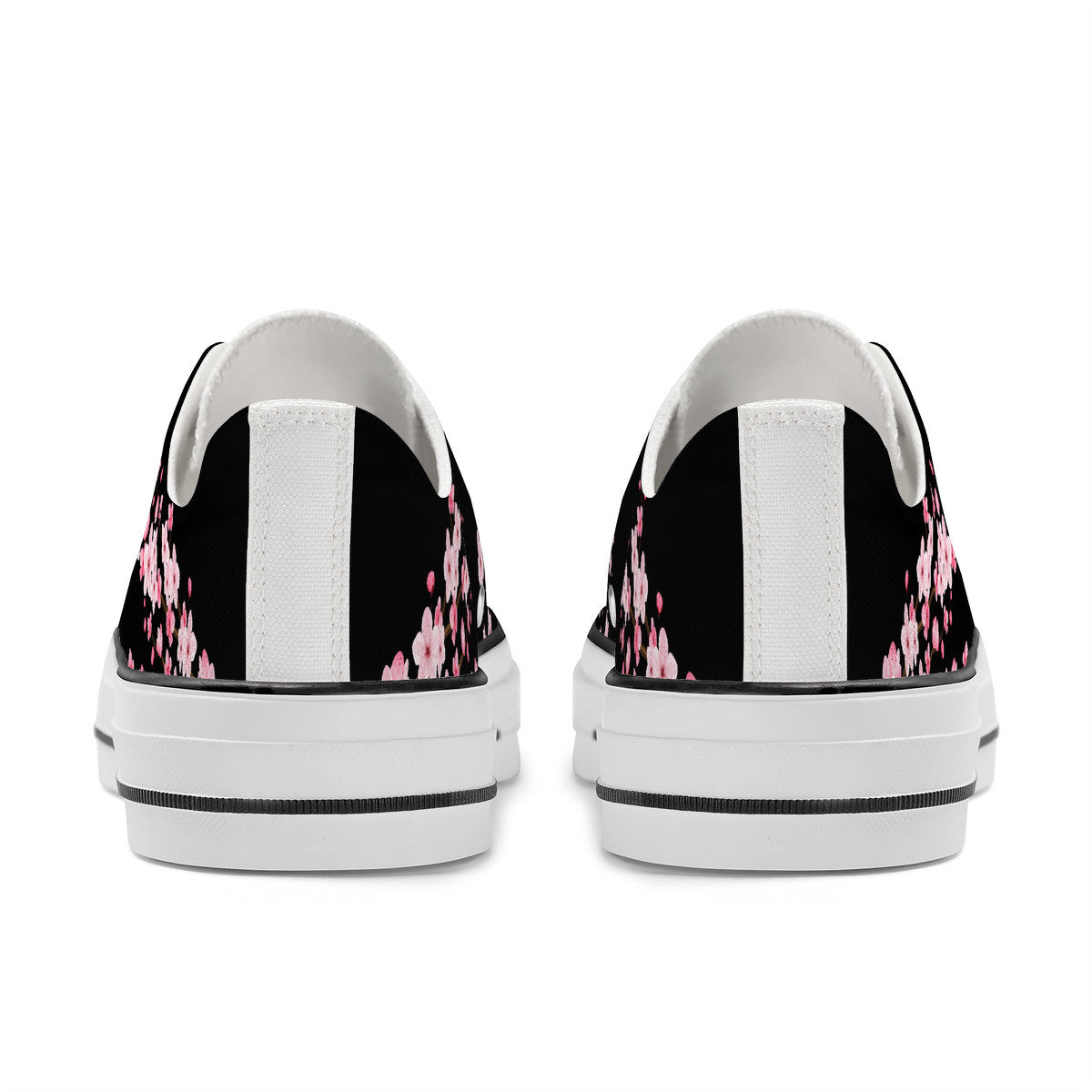 B&W Sakura Low Top Canvas Converse Style Shoes
