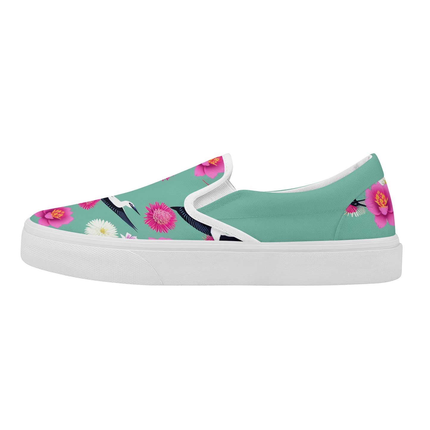 Happy Floral Skate Slip On Shoes