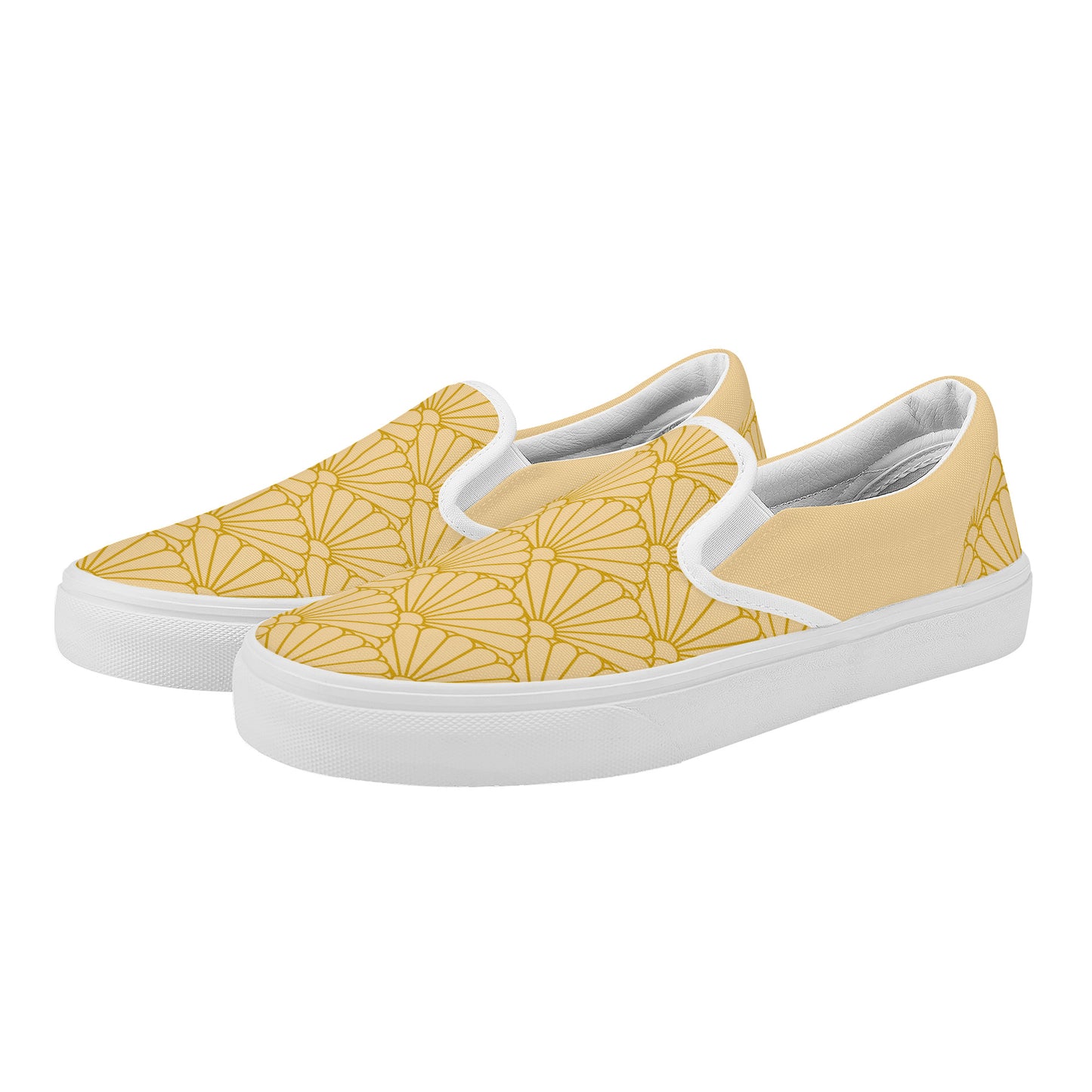 Yellow Kiku Skate Slip On Shoes