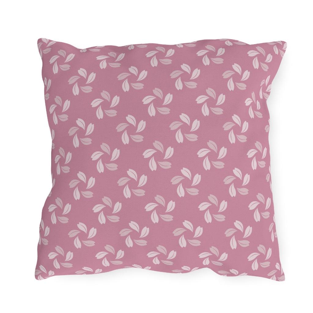 Pink Sakura Pattern Outdoor Pillows