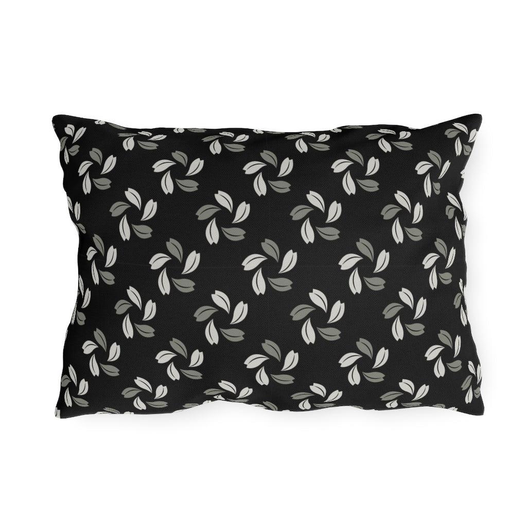 Back & Grey Sakura Outdoor Pillows