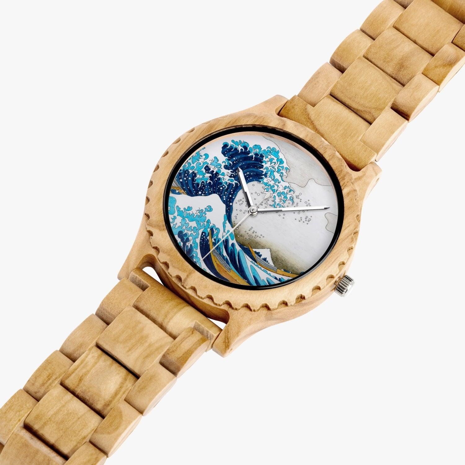 The Great Wave Wooden Watch