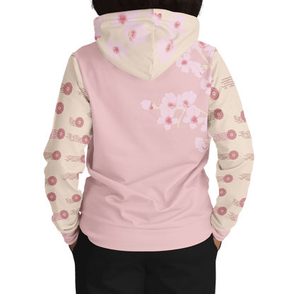 Pink Cherry Blossom Hoodie Inspired by Katsukawa Shunchô