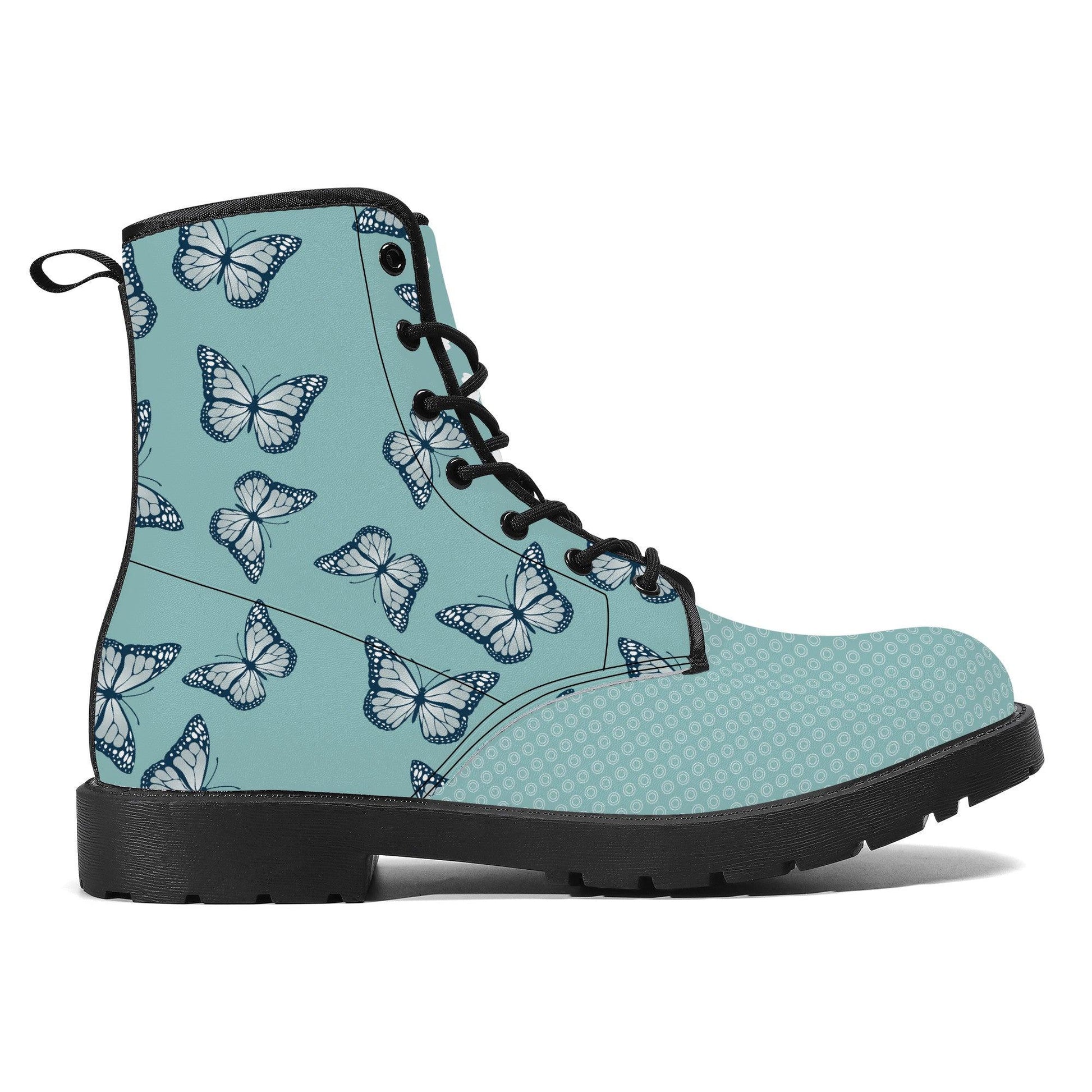 Blue Butterfly Eisen Vegan Leather Boots