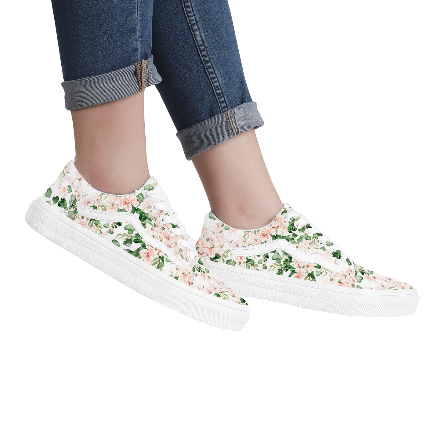 Green Bloom Low Top Flat Sneaker
