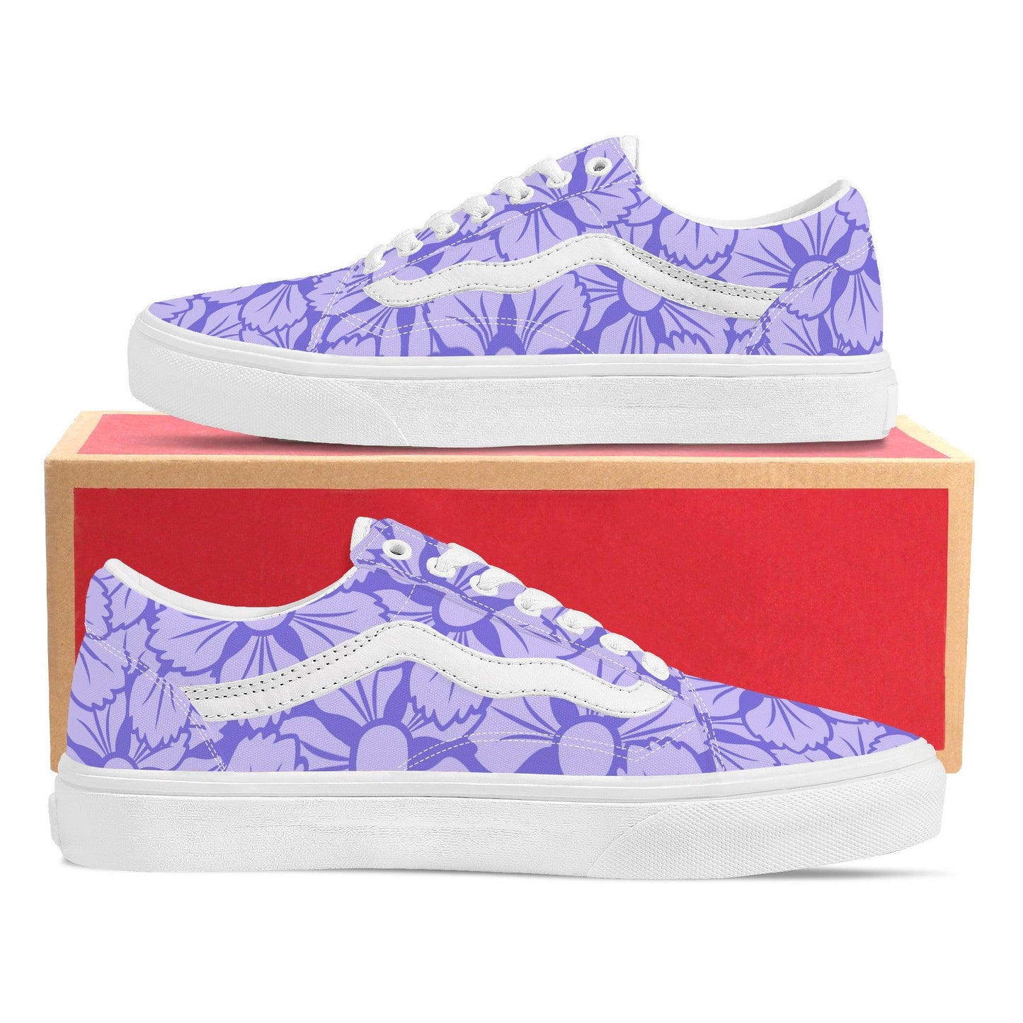 Purple Low Top Flat Sneaker