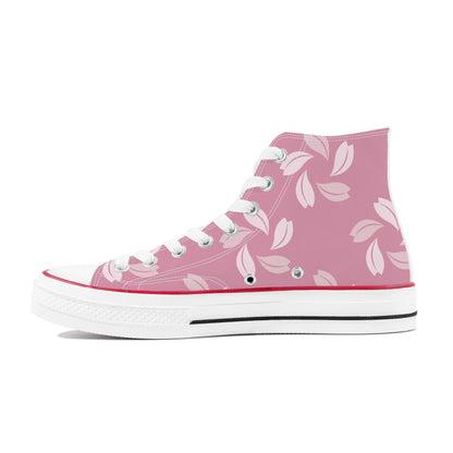 Pinku ピンク- Pink High Top Canvas Shoes - Kaito Japan Design 